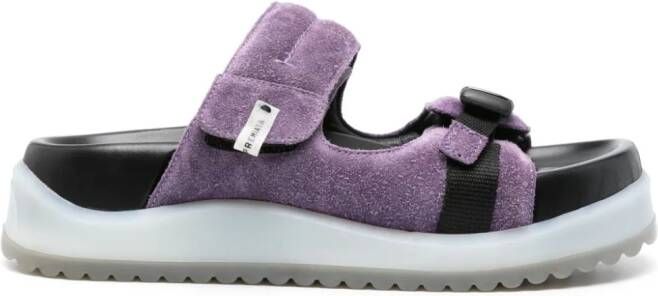 Premiata chunky suede sandals Purple