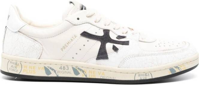 Premiata Clay low-top leather sneakers Neutrals