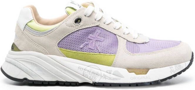 Premiata colour-block chunky sneakers Purple