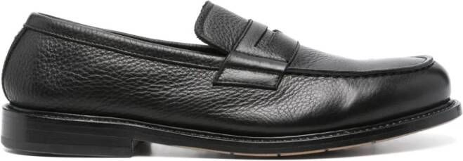 Premiata grained leather loafers Black