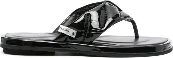 Premiata high-shine-detailing sandals Black