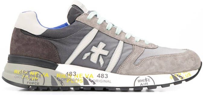 Premiata Lander stamped sole sneakers Grey