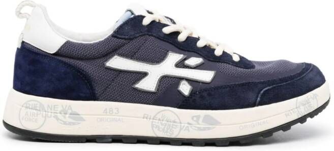 Premiata logo-appliqué low-top sneakers Blue