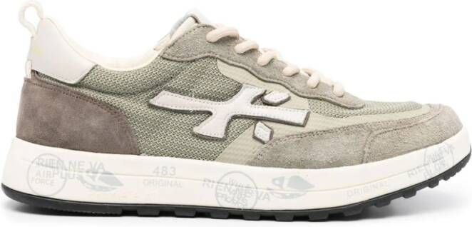 Premiata logo-appliqué low-top sneakers Green