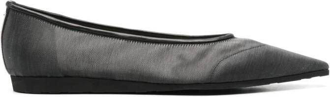 Premiata mesh-design ballerina shoes Black