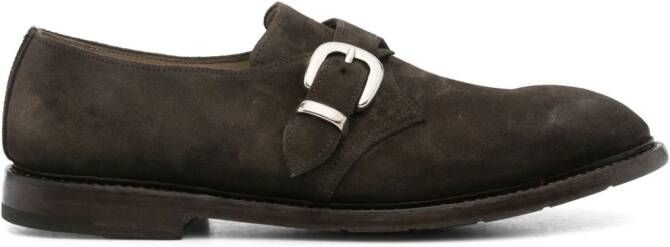 Premiata Mono Fibbia suede Monk shoes Brown