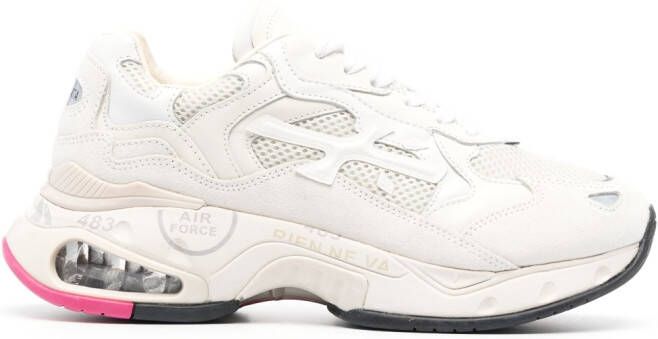 Premiata panelled-mesh low-top sneakers Neutrals