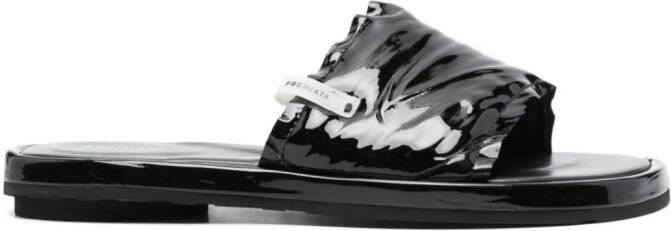 Premiata patent leather slides Black