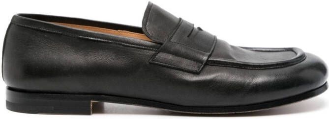 Premiata penny-slot leather loafers Black