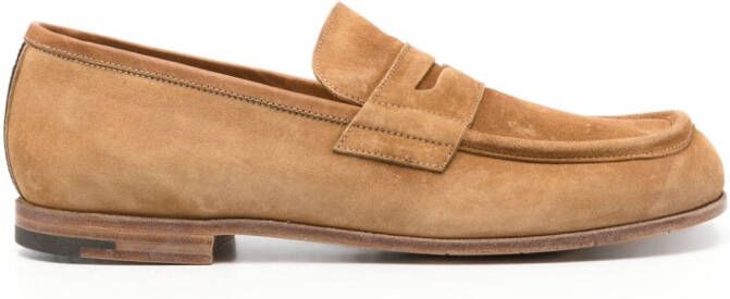 Premiata penny-slot suede loafers Brown