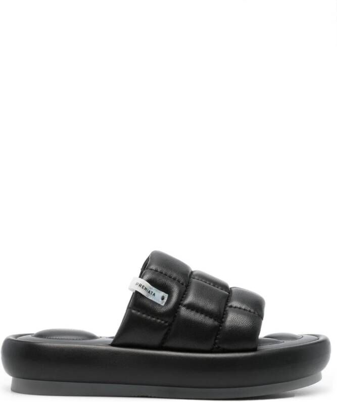 Premiata quilted leather sandals Black