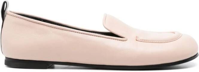 Premiata square-toe leather ballerina shoes Pink