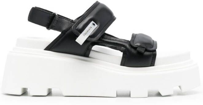 Premiata touch-strap padded sandals Black