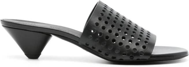 Proenza Schouler 50mm perforated leather sandals Black
