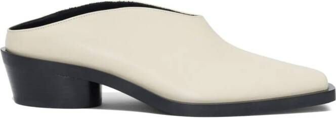 Proenza Schouler Bronco leather mules Neutrals