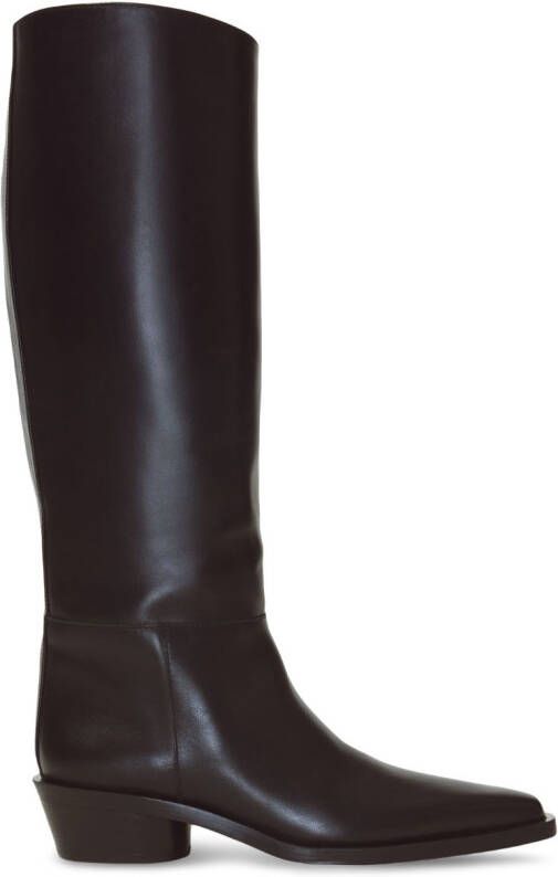 Proenza Schouler Bronco leather tall boots Black