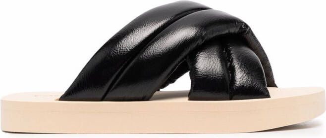 Proenza Schouler crossover slide sandals Black