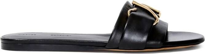 Proenza Schouler Monogram leather slides Black