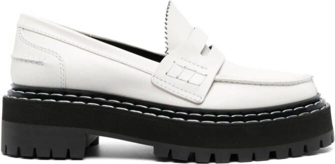 Proenza Schouler platform leather loafers White