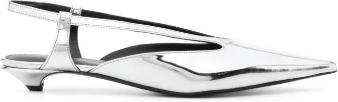 Proenza Schouler Point 20mm slingback pumps Silver