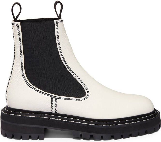 Proenza Schouler two-toned Chelsea boots White