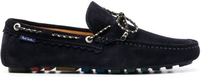 PS Paul Smith rope-detail suede loafers Blue
