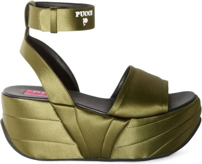 PUCCI ami platform sandals Green