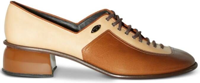 PUCCI Deby panelled leather loafers Neutrals