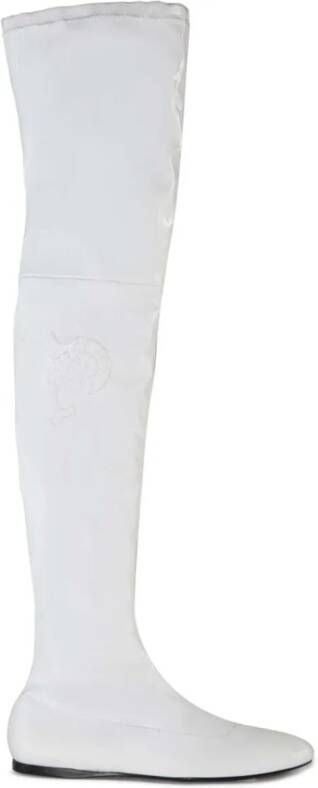 PUCCI embroidered logo slip-on boots White