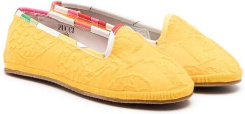 PUCCI Junior patterned slip-on ballerinas Yellow