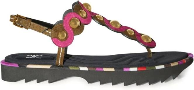 PUCCI Onde leather sandals Pink