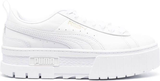 PUMA low-top chunky leather sneakers White