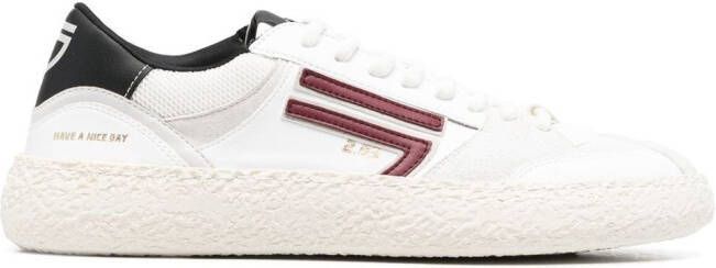Puraai logo-patch panelled sneakers White