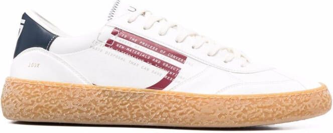 Puraai low-top lace-up sneakers White