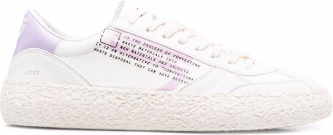 Puraai slogan-print low top sneakers White