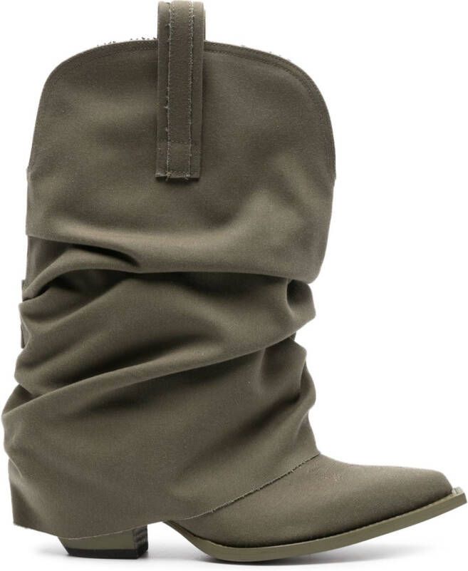 R13 Low Rider slouchy cowbody boots Green