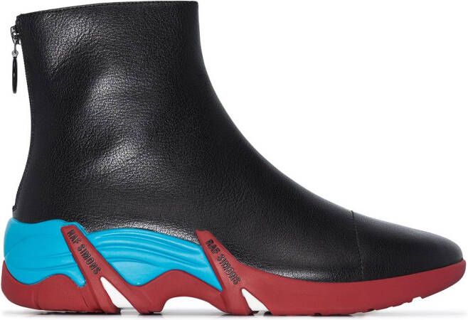 Raf Simons Cylon high-top leather sneakers Black