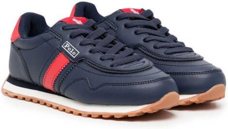 POLO RALPH LAUREN KIDS logo-print lace-up sneakers Blue