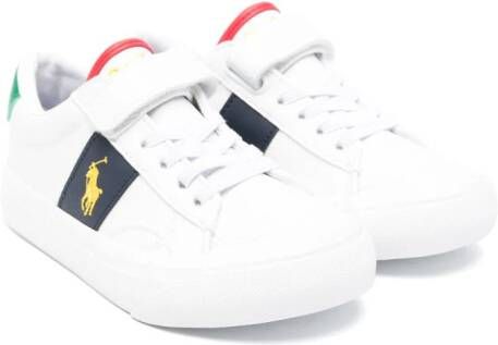 POLO RALPH LAUREN KIDS Polo-Pony-motif panelled sneakers White