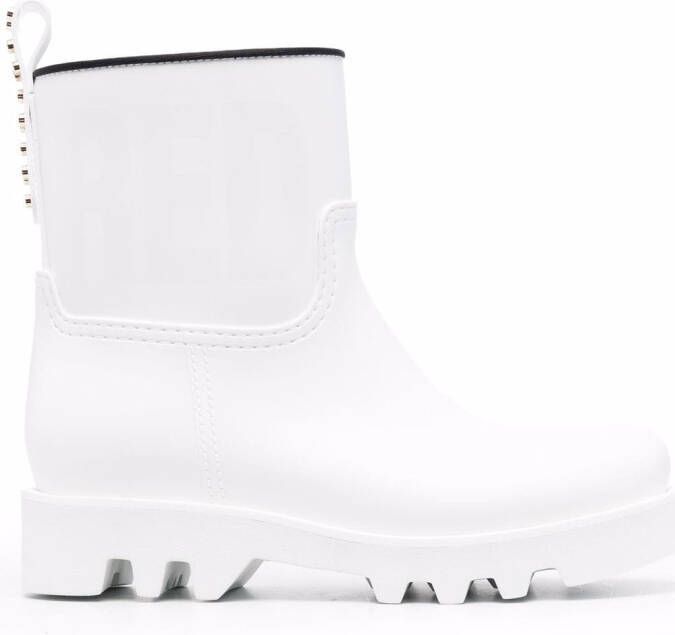 RED(V) 40mm stud-detail boots White
