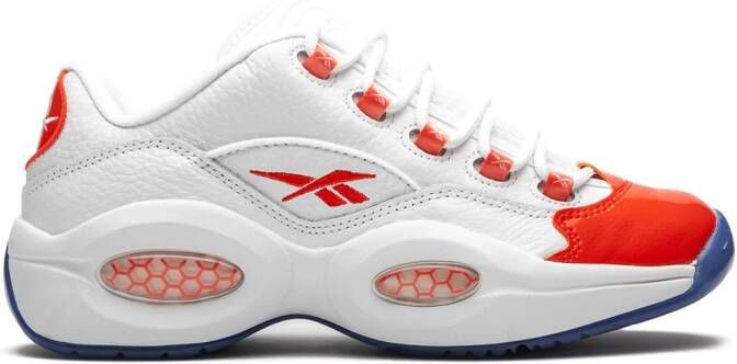 Reebok Question Low "Patent Vivid Orange" sneakers White
