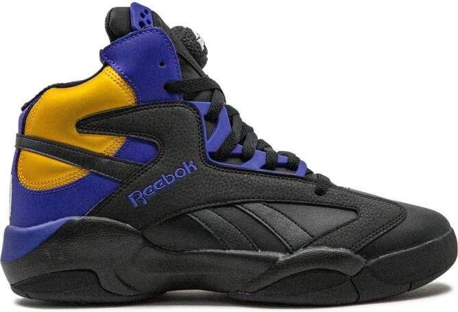 Reebok Shaq Attaq "Core Black Bold Purple Collegiate Gold" sneakers