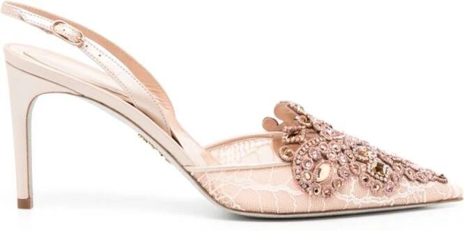 René Caovilla 55mm Venezia leather pumps Pink