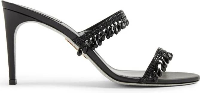 René Caovilla Chandelier 80mm open-toe sandals Black