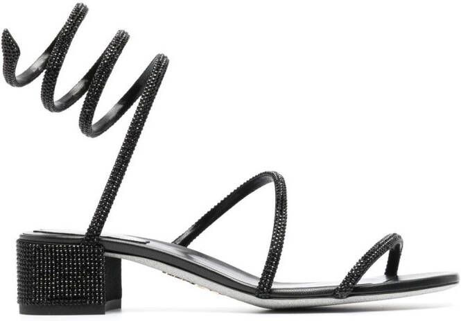 René Caovilla Cleo 40mm open toe sandals Black