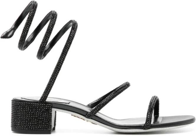 René Caovilla Cleo embellished sandals Black