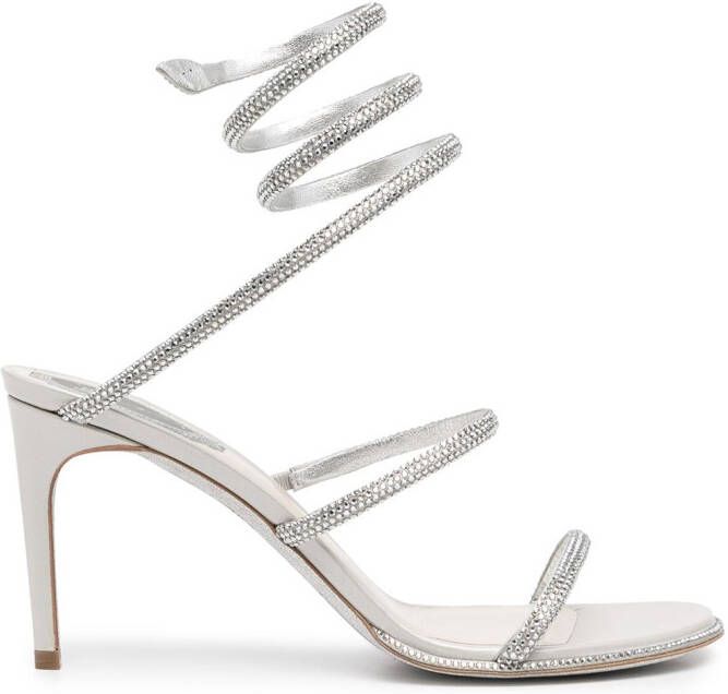 René Caovilla Cleo wrap sandals Silver