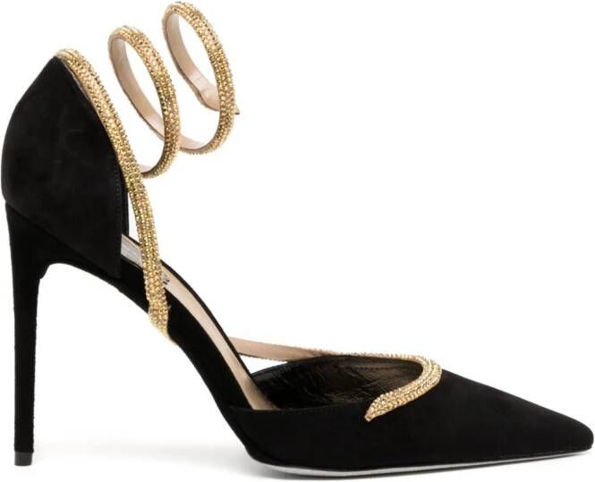 René Caovilla Cleo wraparound leather pumps Black