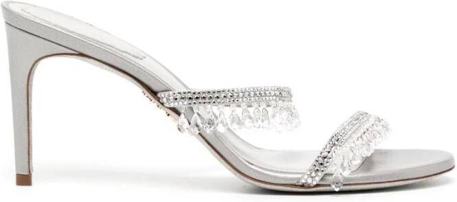 René Caovilla 80mm Chandelier sandals Silver