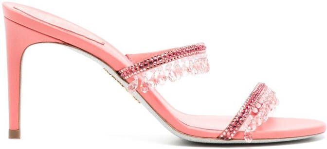 René Caovilla crystal-embellished sandals Pink